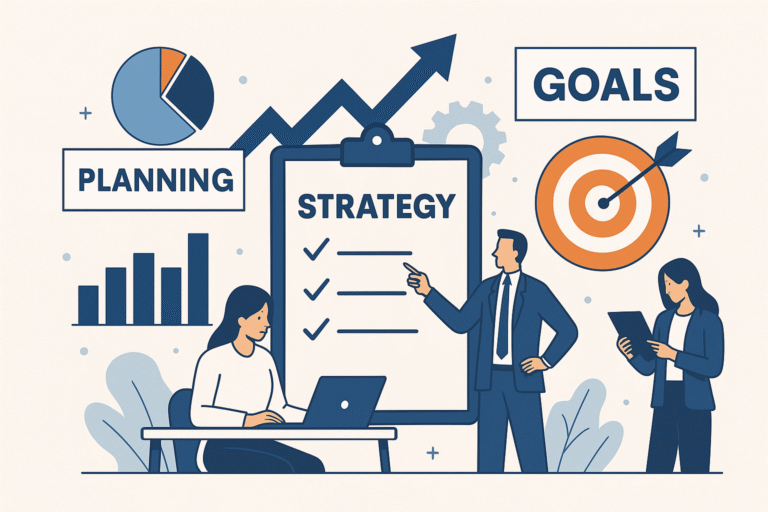 AI and Lean thinking concept illustration