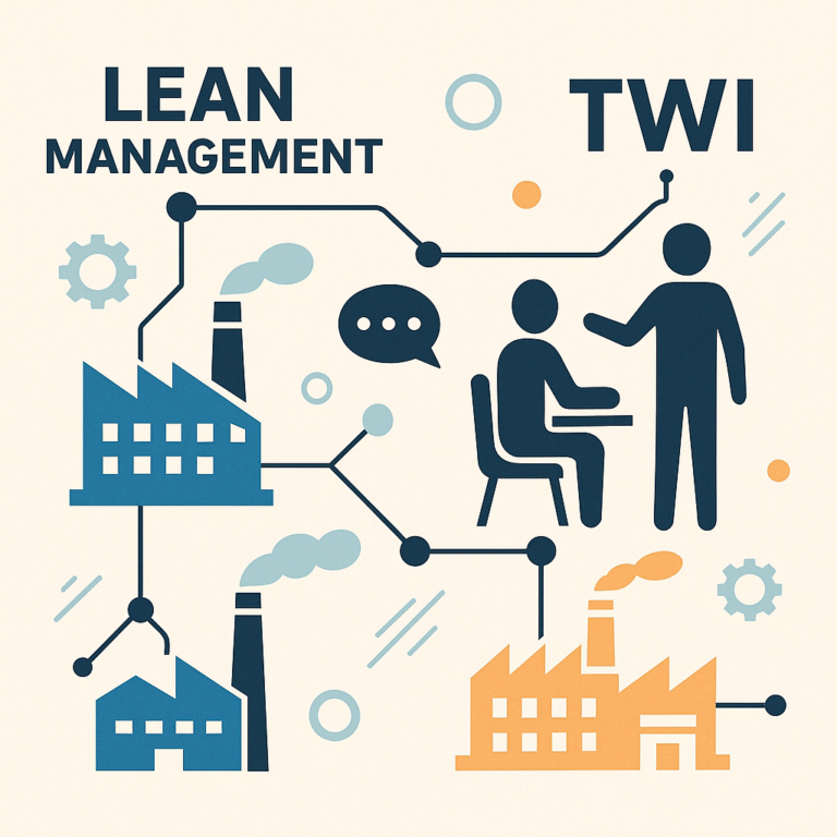 Illustration representing Lean and Training Within Industry concepts