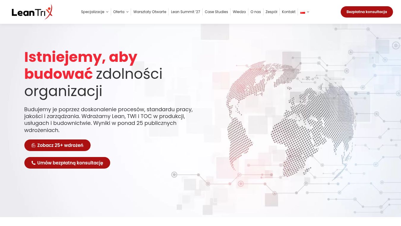 Leantrix — 1. miejsce, firmy konsultingowe doskonalenia operacyjnego 2026
