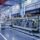 Automated production line inside a manufacturing plant
